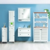Mueble de baño con espejo en madera MDF lacada 60x15xh68 cm Bakira Catálogo