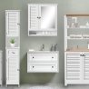 Mueble de baño con espejo en madera MDF lacada 60x15xh68 cm Bakira Descueto