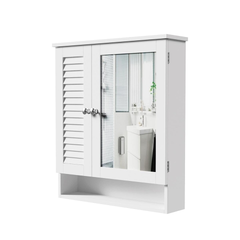 Mueble de baño con espejo en madera MDF lacada 60x15xh68 cm Bakira Promoción