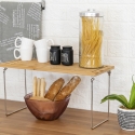 Organizador de cocina plegable de madera 47x18,5x22cm Kurnek Catálogo