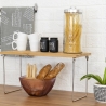 Organizador de cocina plegable de madera 47x18,5x22cm Kurnek Stock