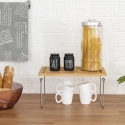 Estante divisorio plegable de cocina de madera 31x18,4x15,5cm Mareka Medidas