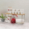 Organizador de cocina plegable de madera 47x18,5x22cm Kurnek 