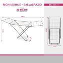 Tendedero de hierro plegable para dos lavadoras Silvermoon Rebajas