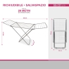 Tendedero de hierro plegable para dos lavadoras Silvermoon Rebajas