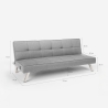 Sofá cama de tela con puerto USB y patas de metal design Astralis 