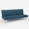 Sofá cama de tela con puerto USB y patas de metal design Astralis Rebajas