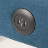Sofá cama de tela con puerto USB y patas de metal design Astralis Características