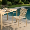 Silla moderna con reposabrazos de polipropileno para exterior jardín Simao Venta
