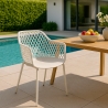 Silla moderna de jardín para exterior con reposabrazos en polipropileno Tzura Venta