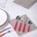 Juego de 24 cubiertos de acero inoxidable con mango rojo Movida Venta