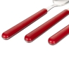Juego de 24 cubiertos de acero inoxidable con mango rojo Movida Rebajas