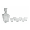 Set de botella de vidrio para licor + 6 vasos Diamante Promoción
