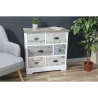 Cómoda de madera shabby chic 6 cajones 77x35x77cm Decapé Venta