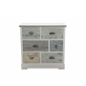 Cómoda de madera shabby chic 6 cajones 77x35x77cm Decapé Oferta