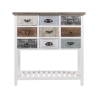 Consola de madera shabby chic con 9 cajones 80x32,5x82cm Sardinia Venta