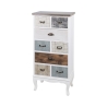 Cajonera alta de madera con 8 cajones 58x35x123 cm estilo shabby chic Sardinia Promoción