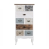 Cajonera alta de madera con 8 cajones 58x35x123 cm estilo shabby chic Sardinia Venta