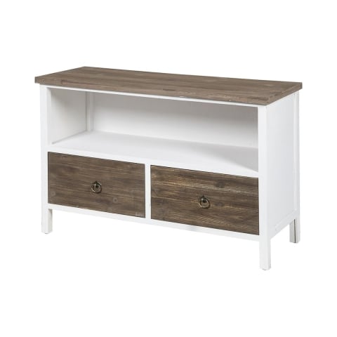 Mueble de TV estilo shabby chic de madera con 2 cajones Terosk Promoción