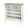 Botellero móvil 21 botellas de vino en madera estilo shabby chic Cortez Promoción