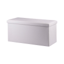 Banco de almacenamiento multiuso blanco 78x38x38 cm Morva Promoción