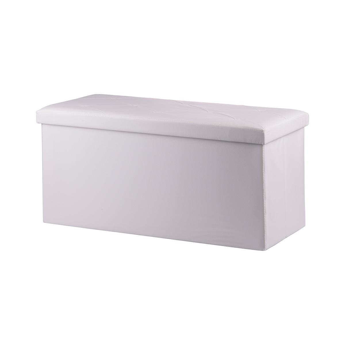 Banco de almacenamiento multiuso blanco 78x38x38 cm Morva