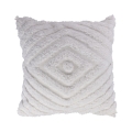 Cojín de sofá 45x45 cm blanco desenfundable con diseño diamond Fronda Promoción