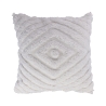 Cojín de sofá 45x45 cm blanco desenfundable con diseño diamond Fronda Promoción