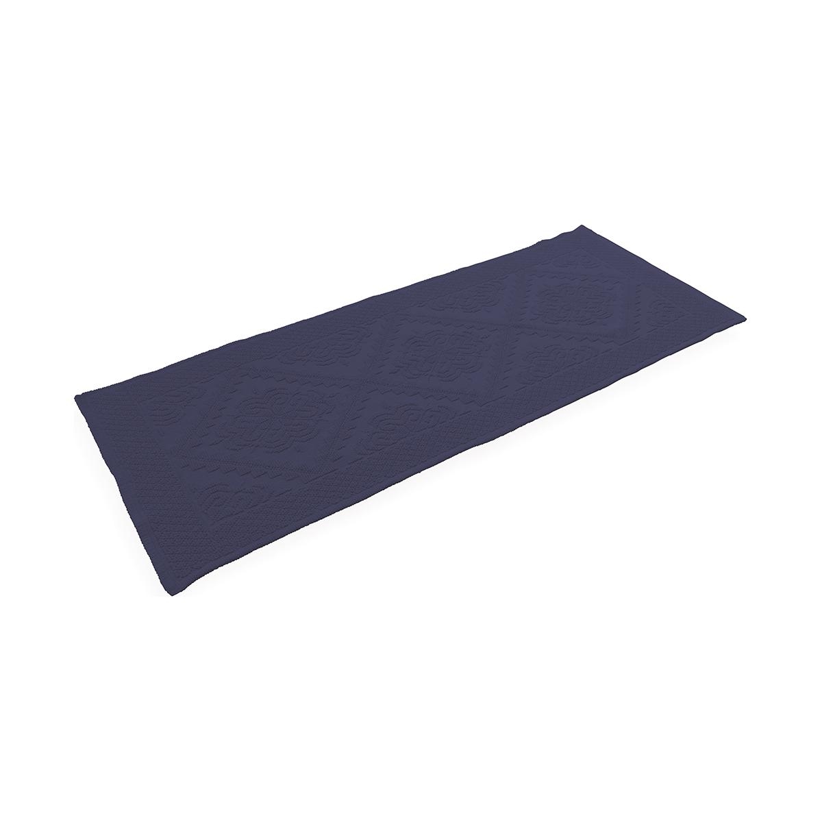 Alfombra de baño azul 60x150 cm antideslizante de algodón elegante Lukas Promoción Alfombra de baño azul 60x150 cm antideslizante de algodón elegante Lukas Promoción