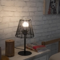 Lámpara de mesa con efecto ratán Sayura Venta