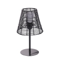 Lámpara de mesa con efecto ratán Sayura Stock