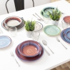 Juego de 16/24 cubiertos en acero inoxidable plateado brillante Inglese Stock