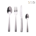 Set de 24 cubiertos de acero inoxidable con mango efecto martillado Bali Promoción