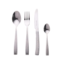 Set de 24 cubiertos de acero inoxidable con mango efecto martillado Bali Stock