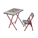 Mesa y silla plegables para niños, ahorran espacio Baska 
