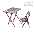 Mesa y silla plegables para niños, ahorran espacio Baska Promoción