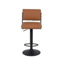 Juego de 2 taburetes de cocina bar giratorios en piel sintética estilo industrial Teyama Descueto