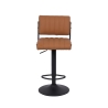 Juego de 2 taburetes de cocina bar giratorios en piel sintética estilo industrial Teyama Descueto