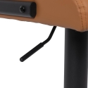 Juego de 2 taburetes de cocina bar giratorios en piel sintética estilo industrial Teyama Stock