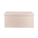 Banco contenedor multiusos efecto terciopelo 76x37,5x38cm Makino Coste