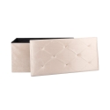 Banco contenedor multiusos efecto terciopelo 76x37,5x38cm Makino Venta