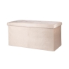 Banco contenedor multiusos efecto terciopelo 76x37,5x38cm Makino 