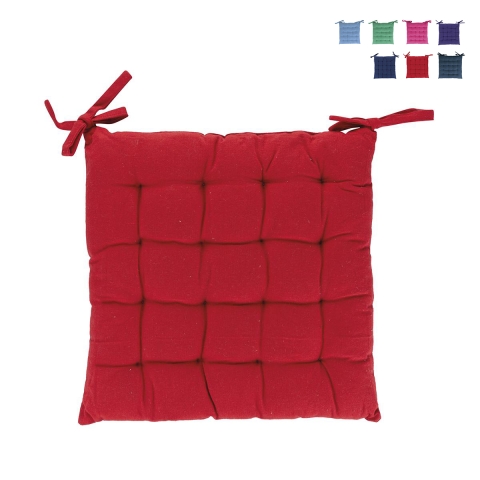 Juego de 5 cojines para sillas de cocina 40x40 cm con lazos Lomake Promoción