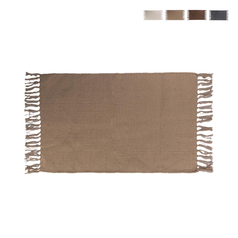 Alfombra multiuso para salón, cocina o baño 50x80cm con flecos Tavik Promoción