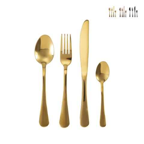 Set de 24 cubiertos de acero inoxidable 18/0 acabado brillante 5th Avenue Promoción