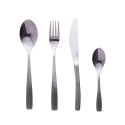Set de 24 cubiertos de acero inoxidable pulido con mango martillado Harlem Catálogo