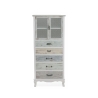 Aparador con vitrina estilo shabby chic 2 puertas de vidrio 5 cajones Valencia Venta