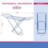 Tendedero de metal plegable para 2 lavadoras Laundry 