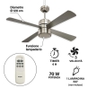 Ventilador de techo con luz y control remoto silencioso Windy Oferta