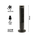 Ventilador de torre y escritorio USB 2 velocidades 2,5 W Deskfan Descueto